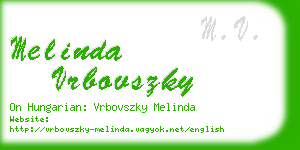 melinda vrbovszky business card